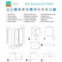 Box 3 lati 80x120x80 apertura scorrevole vetro serigrafato K410NS kamalu - 6