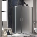 Box doccia stondato 120x90cm vetro opaco KAM-K270 kamalu - 1