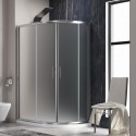 Box doccia stondato 120x90cm vetro opaco KAM-K270 kamalu - 3