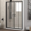 Nicchia doccia 150cm doppio scorrevole colore nero KFN6000 kamalu - 2