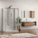 Box doccia 3 lati 70x70x70 altezza 180 cristallo trasparente K410 kamalu - 1