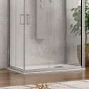 Box doccia 3 lati 70x70x70 altezza 180 cristallo trasparente K410 kamalu - 3