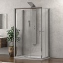 Box doccia tre lati 70x100x70 doppio scorrevole anticalcare altezza 190 KF1000 kamalu - 2