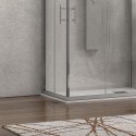 Box doccia tre lati 70x100x70 doppio scorrevole anticalcare altezza 190 KF1000 kamalu - 3