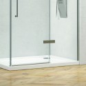 Box doccia 80x80 anta battente vetro anticalcare 8mm altezza 200cm KT5000 kamalu - 4