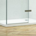 Box doccia 80x80 anta battente vetro anticalcare 8mm altezza 200cm KT5000 kamalu - 7