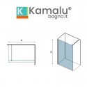 Box walkin 90cm vetro serigrafato altezza 185cm KW1000S kamalu - 3