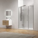 Porta doccia 130cm battente con 2 laterali fissi | KT6000 kamalu - 4