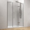 Porta doccia battente 155 cm con 2 laterali fissi | KT6000 kamalu - 1