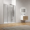 Porta doccia battente 180 cm con 2 laterali fissi | KT6000 kamalu - 2