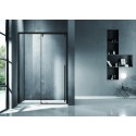 Porta doccia 130cm scorrevole con profilo nero vetro 8mm | KSA4000N kamalu - 6