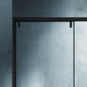 Porta doccia 140cm scorrevole con profilo nero vetro 8mm | KSA4000N kamalu - 5