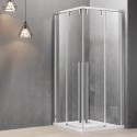 Box doccia 80x80 apertura doppio scorrevole vetro 8mm | KSA1000 kamalu - 1