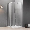 Box doccia 80x80 apertura doppio scorrevole vetro 8mm | KSA1000 kamalu - 5