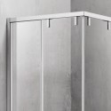 Box doccia 80x80 apertura doppio scorrevole vetro 8mm | KSA1000 kamalu - 4