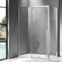 Box doccia 80x120 scorrevole e lato fisso vetro 8mm altezza h200 | KSA5000 kamalu - 2