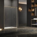Doccia nicchia 110 cm profilo oro spazzolato | KEF4000 kamalu - 1