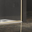 Doccia nicchia 110 cm profilo oro spazzolato | KEF4000 kamalu - 3