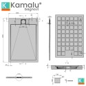 Piatto doccia in resina 80x120 effetto pietra | KR1000 kamalu - 4