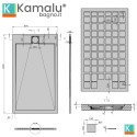 Piatto doccia in resina 80x140 effetto pietra | KR1000 kamalu - 4