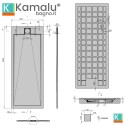 Piatto doccia in resina 70x180 effetto pietra | KR1000 kamalu - 4