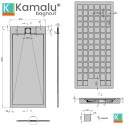Piatto doccia in resina 80x180 effetto pietra | KR1000 kamalu - 4