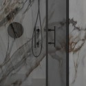 Box doccia 80x80 doppio battente vetro fumé altezza 200h | KS2800AF kamalu - 9