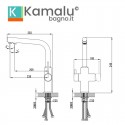 Miscelatore cucina con deviatore e finitura cromata | Kam-070 - 4