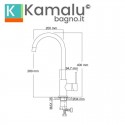 Miscelatore cucina in acciaio inox | Kam-150 kamalu - 3