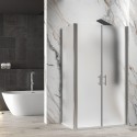 Box doccia 90x120 apertura saloon vetro satinato altezza 200h | KS2800AS kamalu - 2