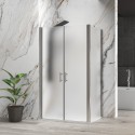 Box doccia 90x120 apertura saloon vetro satinato altezza 200h | KS2800AS kamalu - 8