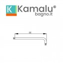 Braccio doccia per soffione a muro colore nero 40cm | KAM-ARTE NERO kamalu - 2