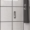 Porta doccia 91-94 cm con telaio nero opaco vetro serigrafato | KAM-P5000 kamalu - 4