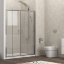 Nicchia doccia 160cm doppio scorrevole altezza 180cm | KAM-KNF6000 kamalu - 5