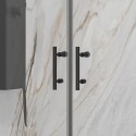 Porta doccia saloon 80-85 cm profili neri altezza 200h | KSAL2800AN kamalu - 6