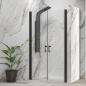 Porta doccia saloon 85-90 cm profili neri altezza 200h | KSAL2800AN kamalu - 7