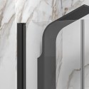 Porta doccia saloon 90-95 cm profili neri altezza 200h | KSAL2800AN kamalu - 5