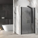 Porta doccia saloon 90-95 cm vetro fumé | KSAL2800AN kamalu - 2