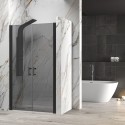 Porta doccia saloon 90-95 cm vetro fumé | KSAL2800AN kamalu - 8