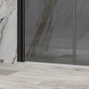 Porta doccia saloon 115-120 cm vetro fumé | KSAL2800AN kamalu - 5