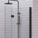 Porta doccia a libro 60 cm colore nero altezza 200h | KAM-KS700N kamalu - 5