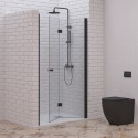 Porta doccia a libro 60 cm colore nero altezza 200h | KAM-KS700N kamalu - 2