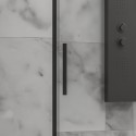 Porta doccia 120 cm colore nero vetro 6 mm altezza 200h | KLA4000N kamalu - 4