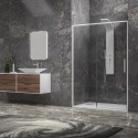 Porta doccia 120 cm colore bianco vetro 6 mm altezza 200h | KLA4000B kamalu - 2