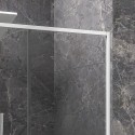Porta doccia 120 cm colore bianco vetro 6 mm altezza 200h | KLA4000B kamalu - 5