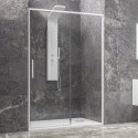 Porta doccia 130 cm colore bianco vetro 6 mm altezza 200h | KLA4000B kamalu - 1