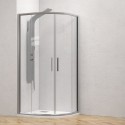 Box doccia semicircolare 90x90 finitura argento opaco | KE-2000A kamalu - 2