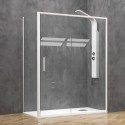 Box doccia angolare 70x100 bianco opaco scorrevole | KE-4000B kamalu - 1