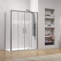 Box doccia 70x160 telaio argento opaco doppio scorrevole | KE-6000A kamalu - 2