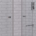 Porta doccia a doppio soffietto 110-113 cm | KAM-KS700DC kamalu - 5